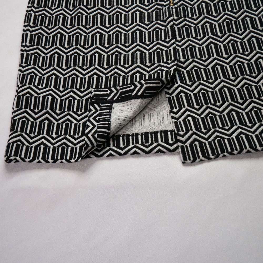 Banana Republic 14 Black White Geometric Jacquard Pencil Skirt NWT - Picture 10 of 12